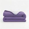 Sleeptime dekbed zonder overtrek incl. kussensloop - Paars/Beige - opgevouwen