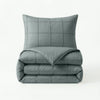 Sleeptime dekbedovertrek Check Pintuck - groen - Microvezel - product