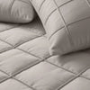 Sleeptime dekbedovertrek Check Pintuck - taupe - Microvezel - details