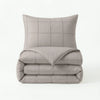 Sleeptime dekbedovertrek Check Pintuck - taupe - Microvezel - product