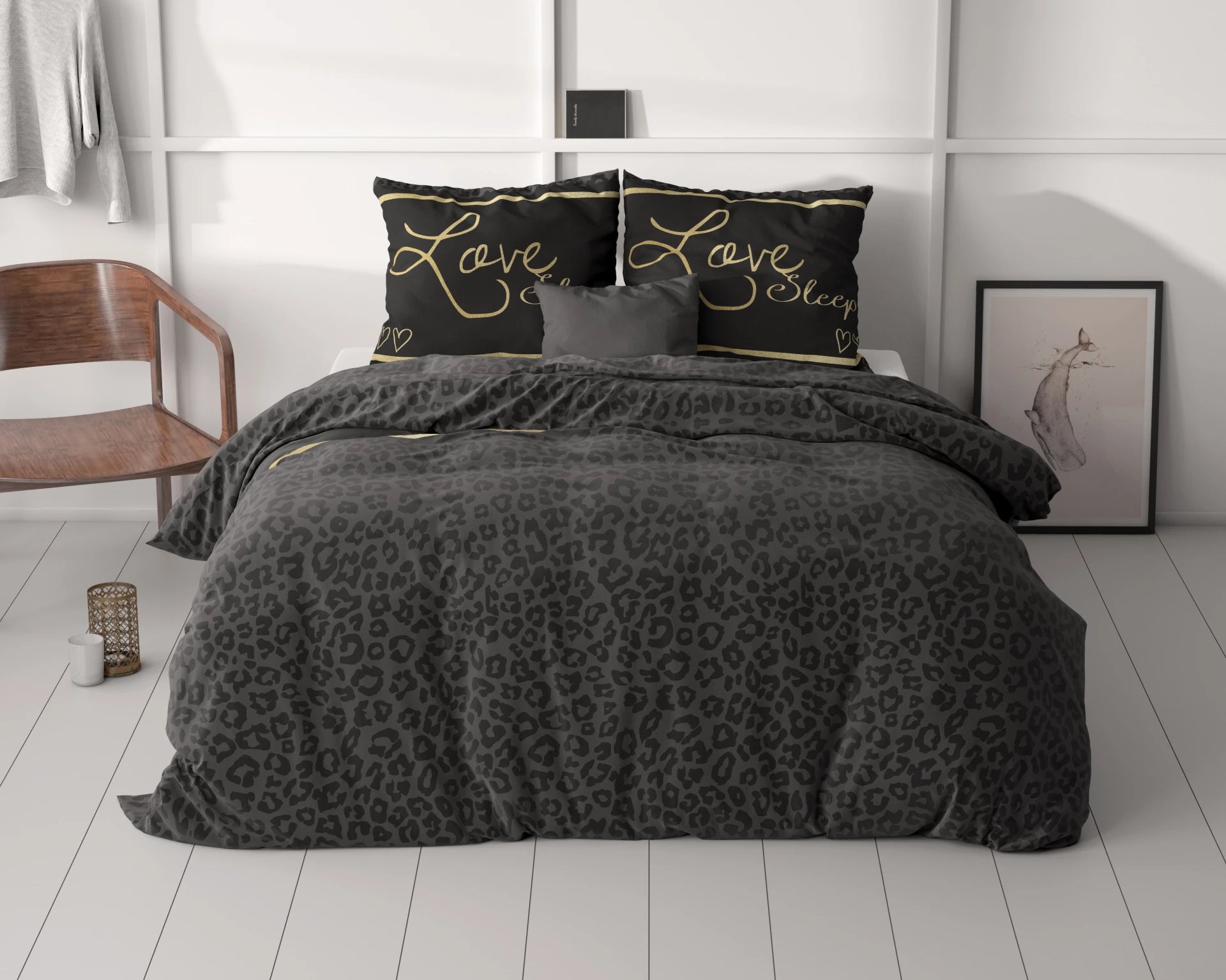 Sleeptime dekbedovertrek Dark Sleep - Zwart - Microvezel