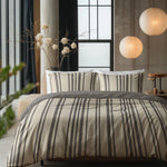Sleeptime dekbedovertrek Linear Linen - Zand - Katoen