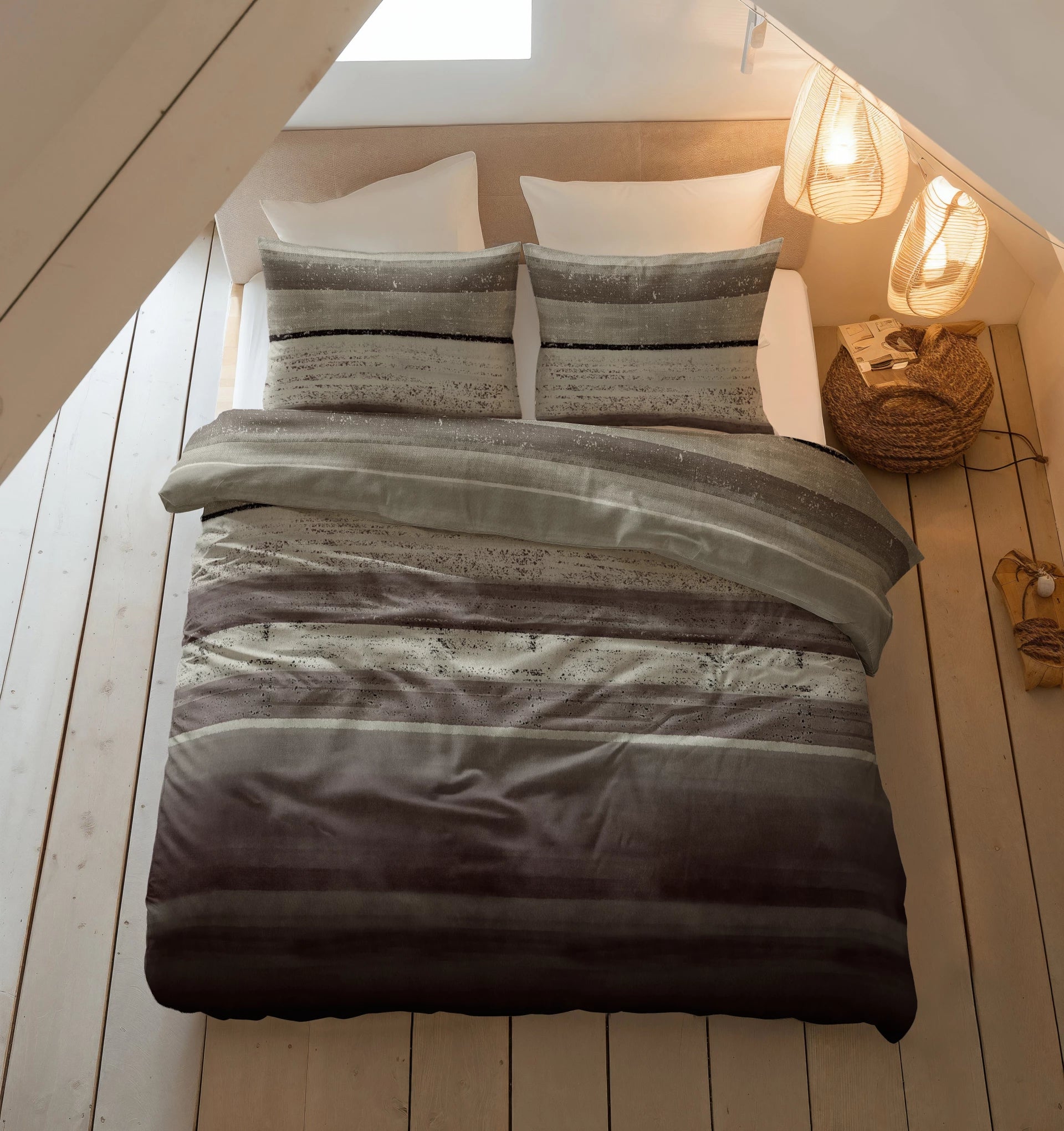 Sleeptime dekbedovertrek Marcus - Taupe - Flanel