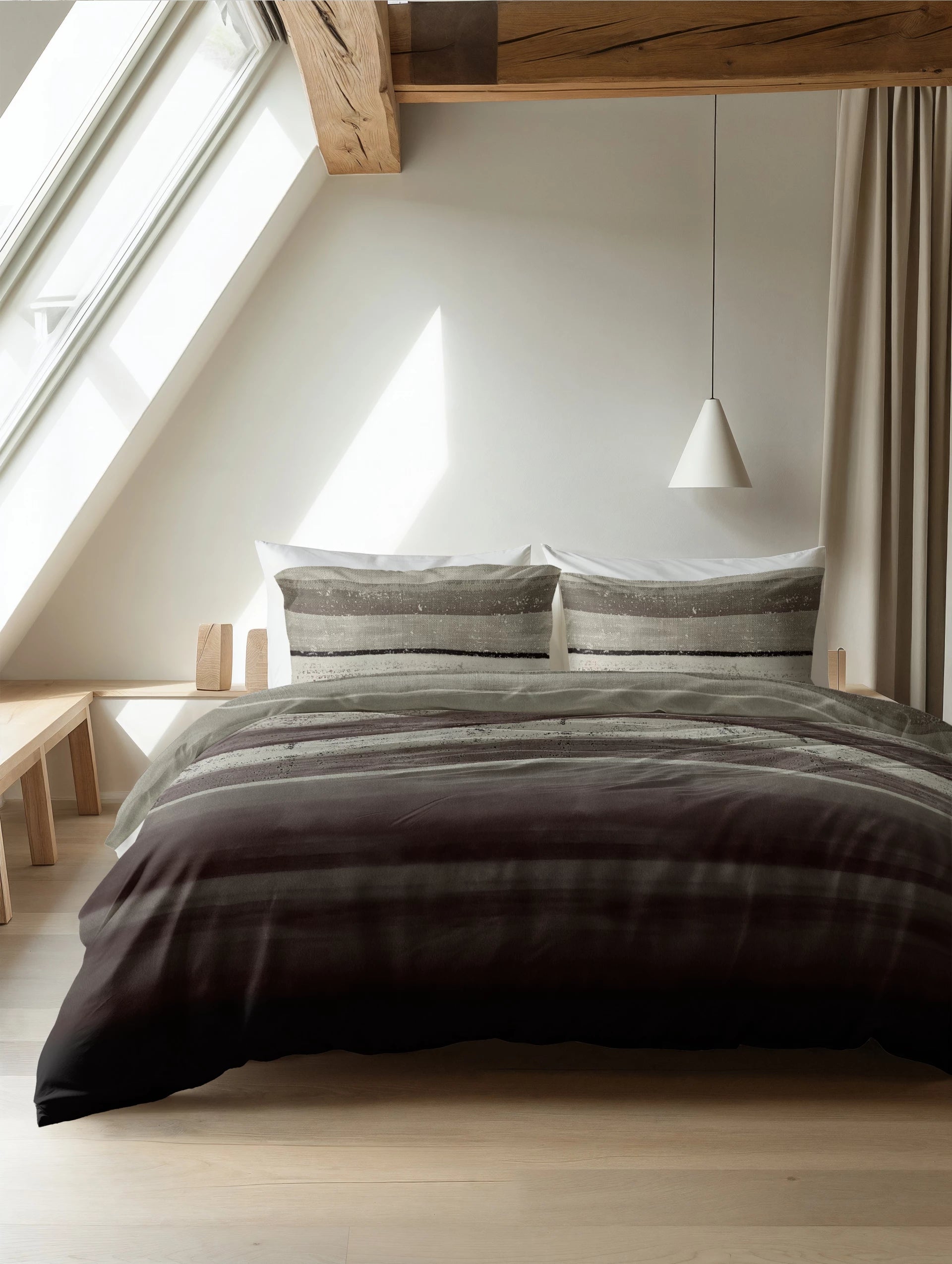 Sleeptime dekbedovertrek Marcus - Taupe - Flanel