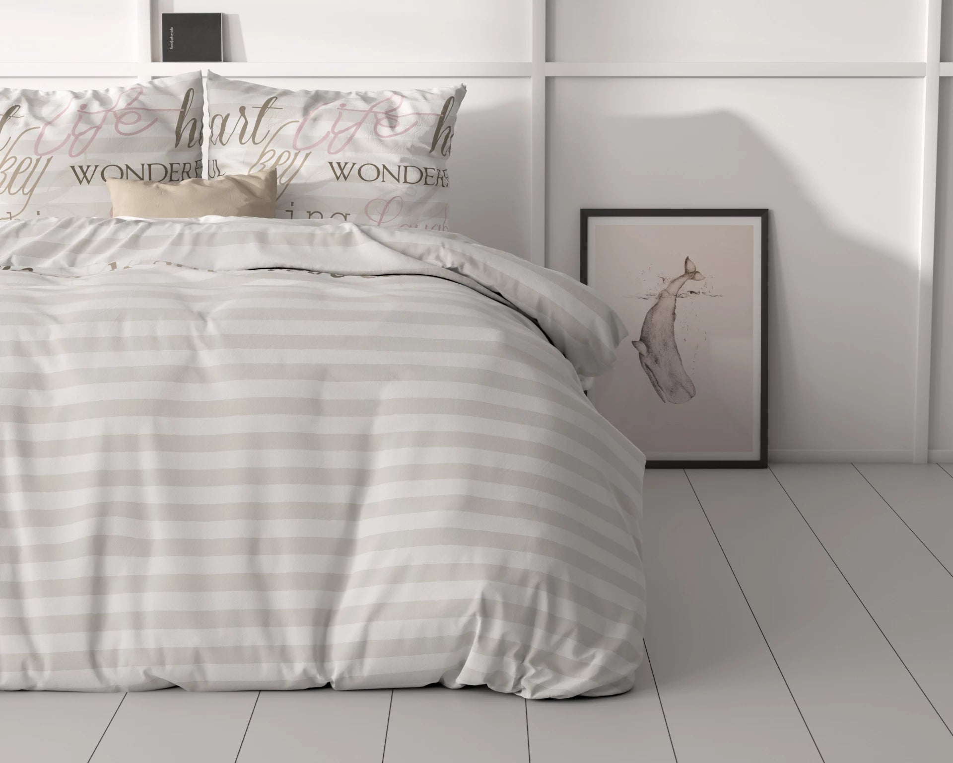 Sleeptime dekbedovertrek Pinky Words - Roze - Microvezel