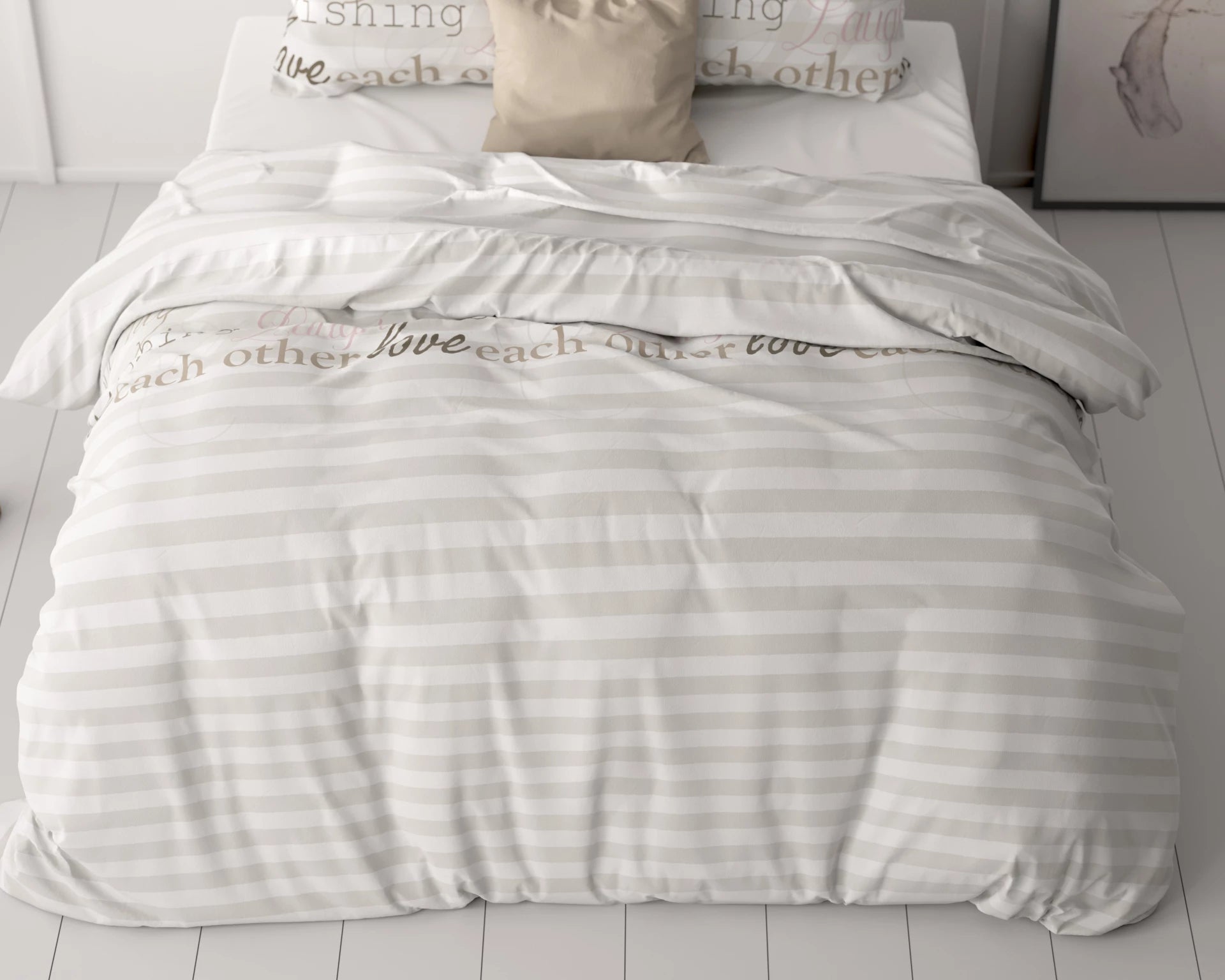 Sleeptime dekbedovertrek Pinky Words - Roze - Microvezel