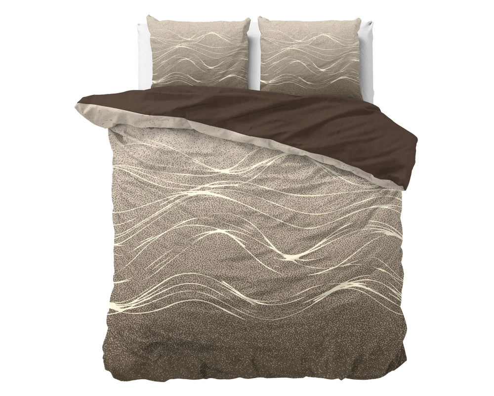 Sleeptime dekbedovertrek Ravna - Taupe - Microvezel - tweepersoons