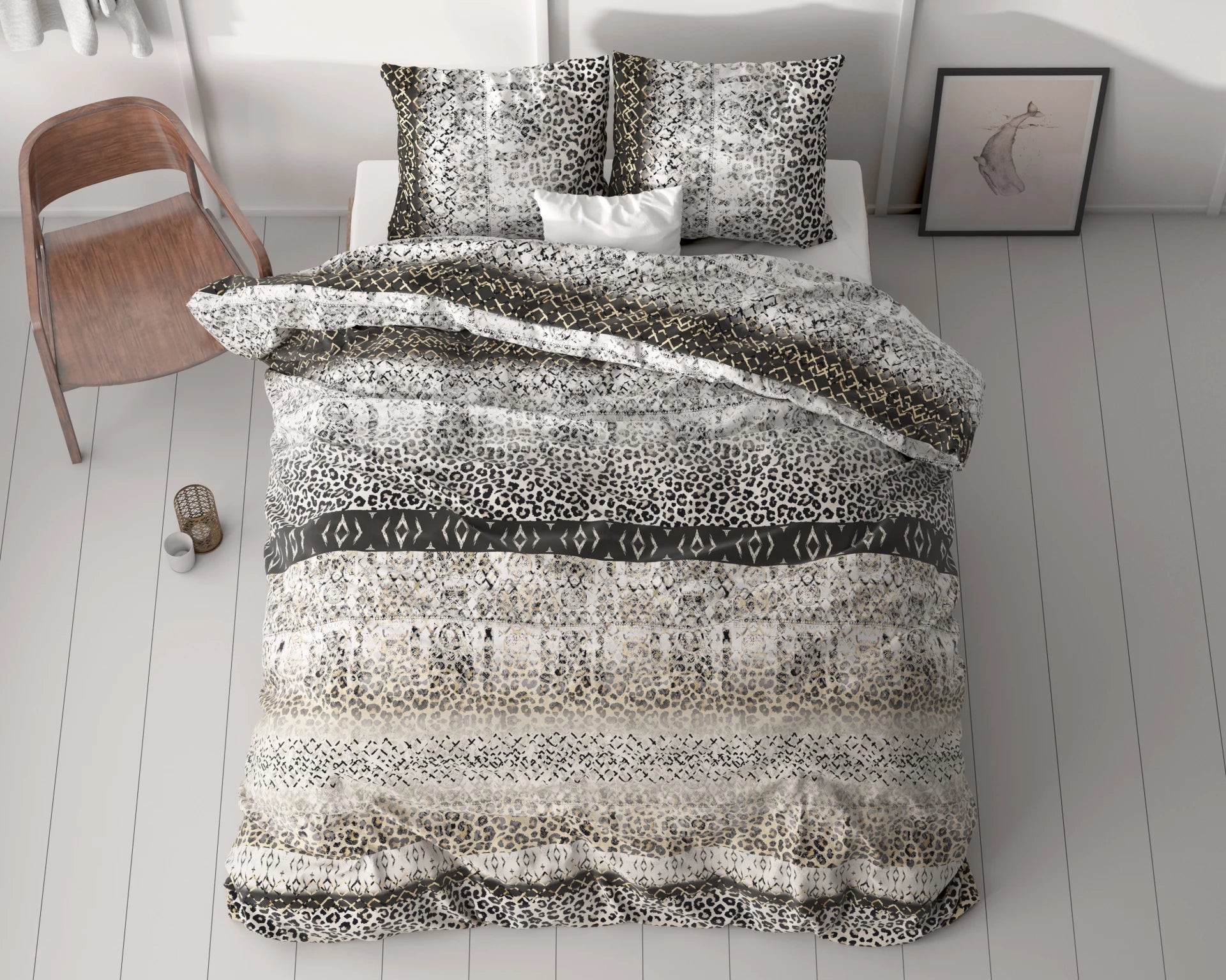 Sleeptime dekbedovertrek September - Grijs - Microvezel