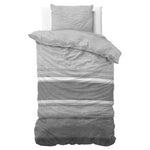 Sleeptime dekbedovertrek Stone Stripe - Grijs - Flanel