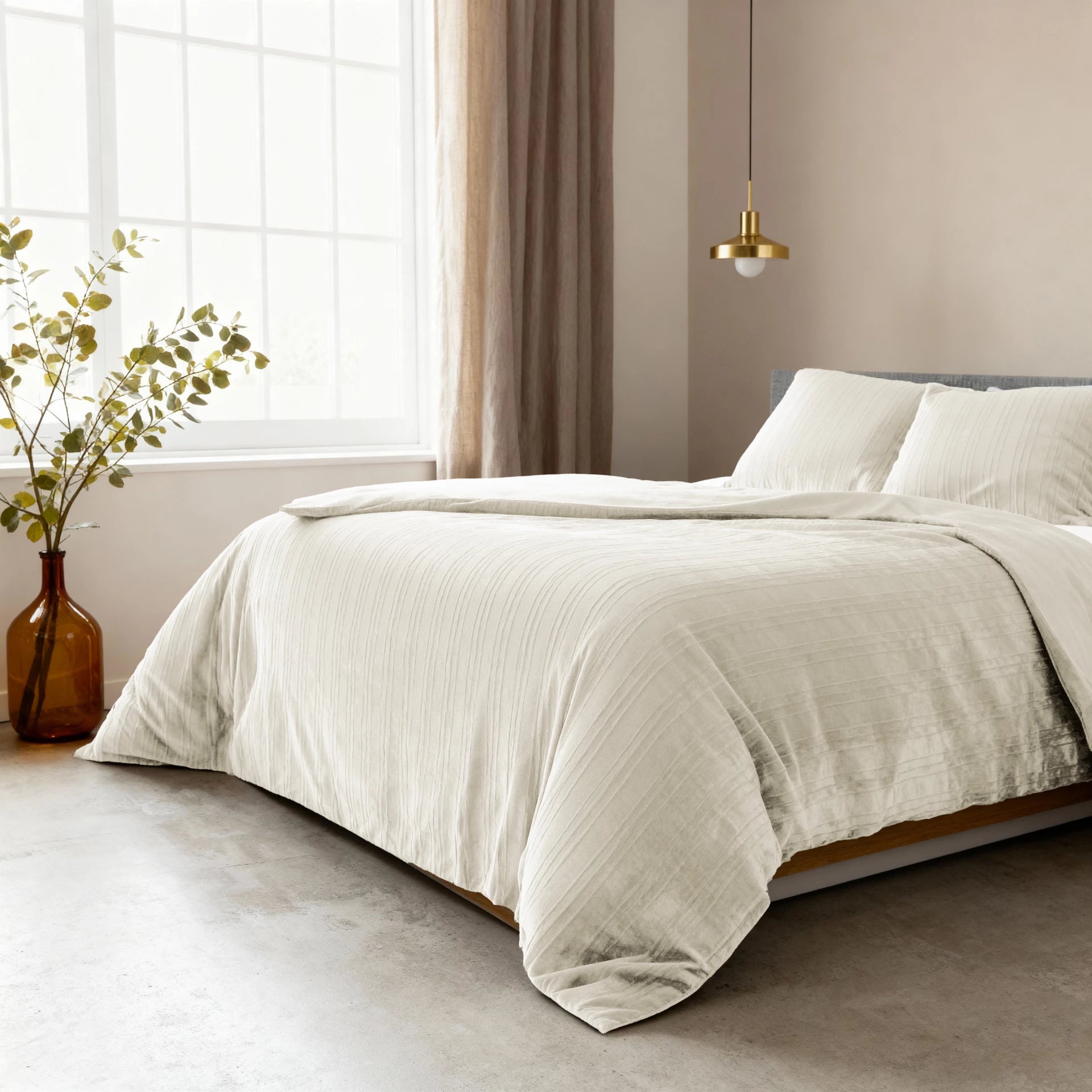 Sleeptime dekbedovertrek Velvet Lining - Beige