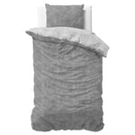 Sleeptime dekbedovertrek Washed Cotton - Grijs - Flanel