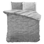 Sleeptime dekbedovertrek Washed Cotton - grijs - flanel