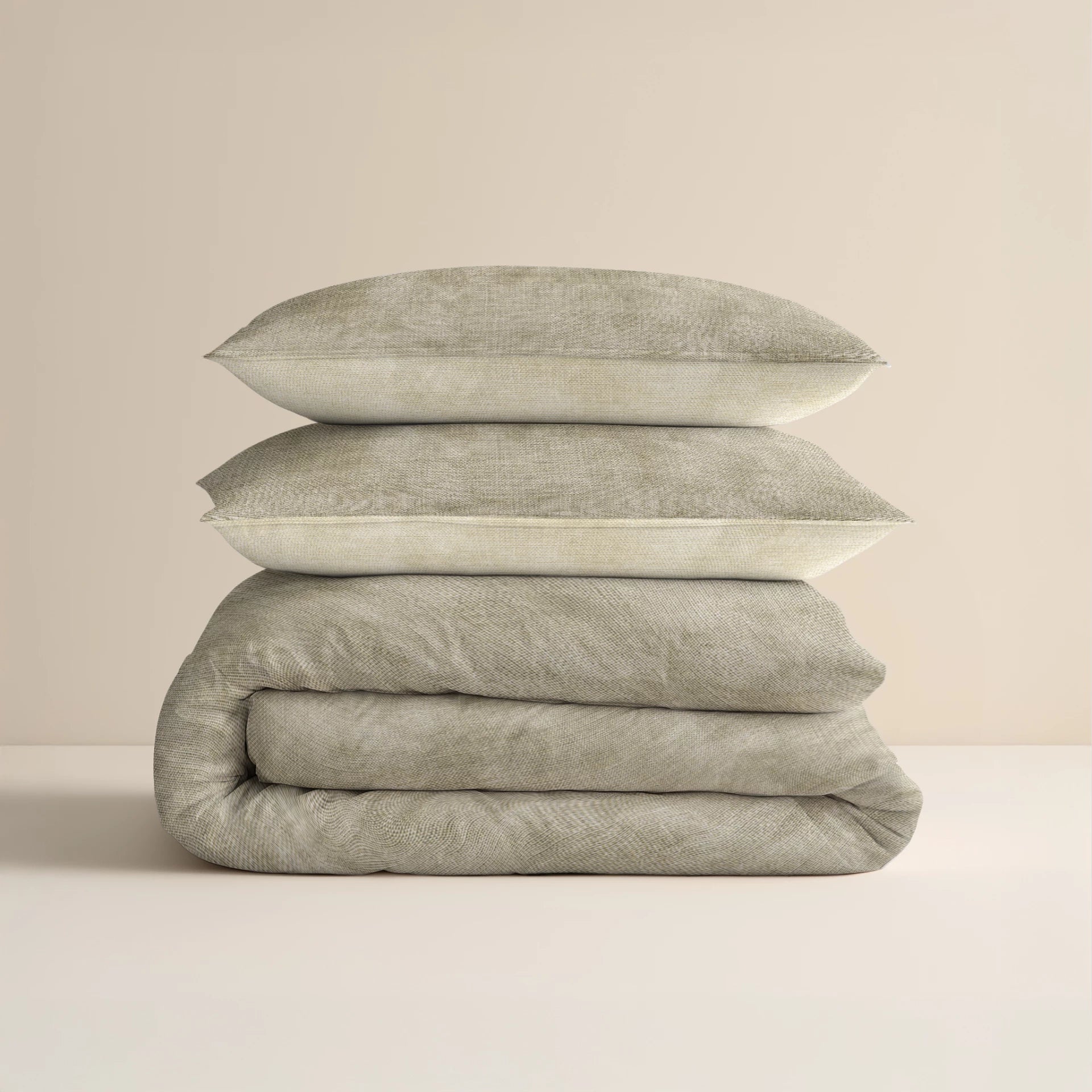 Sleeptime dekbedovertrek Washed Cotton - Taupe - Flanel