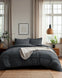 Sleeptime dekbedovertrek Washed Tufted - Antraciet - Microvezel