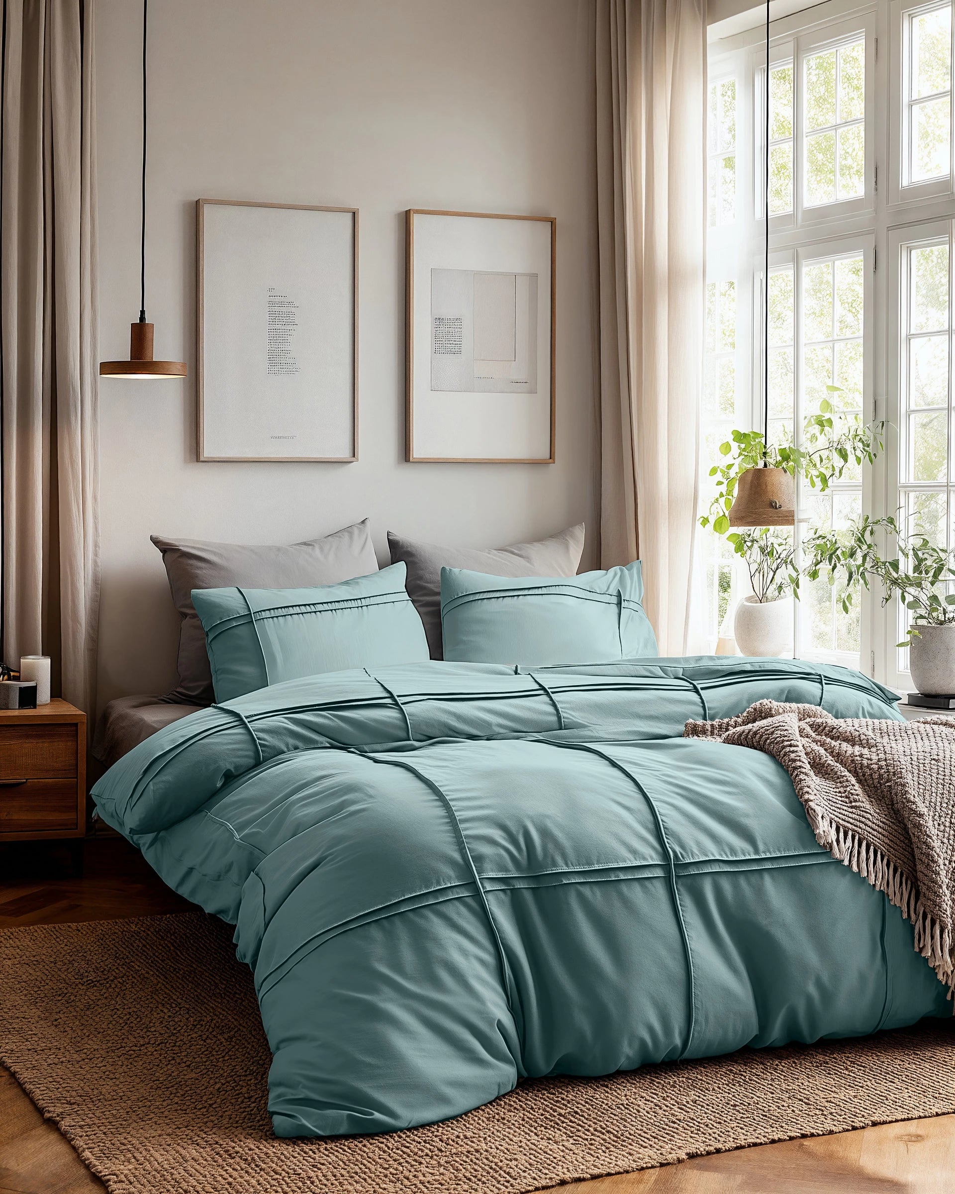 Sleeptime dekbedovertrek Washed Tufted - Groen - Microvezel