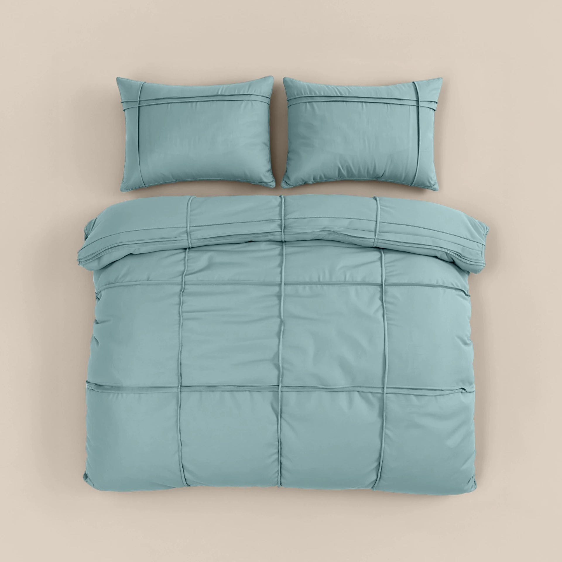 Sleeptime dekbedovertrek Washed Tufted - Groen - Microvezel