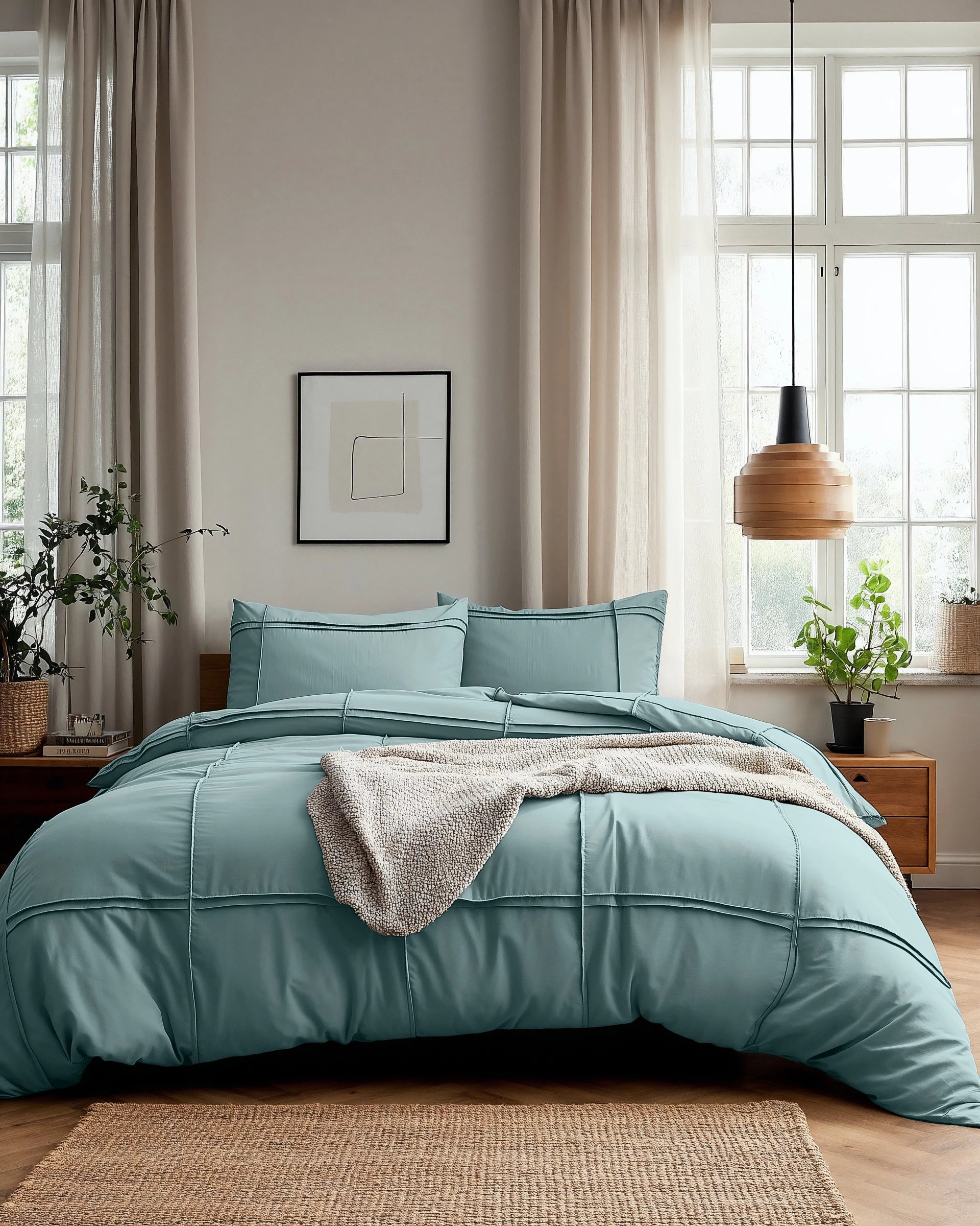 Sleeptime dekbedovertrek Washed Tufted - Groen - Microvezel
