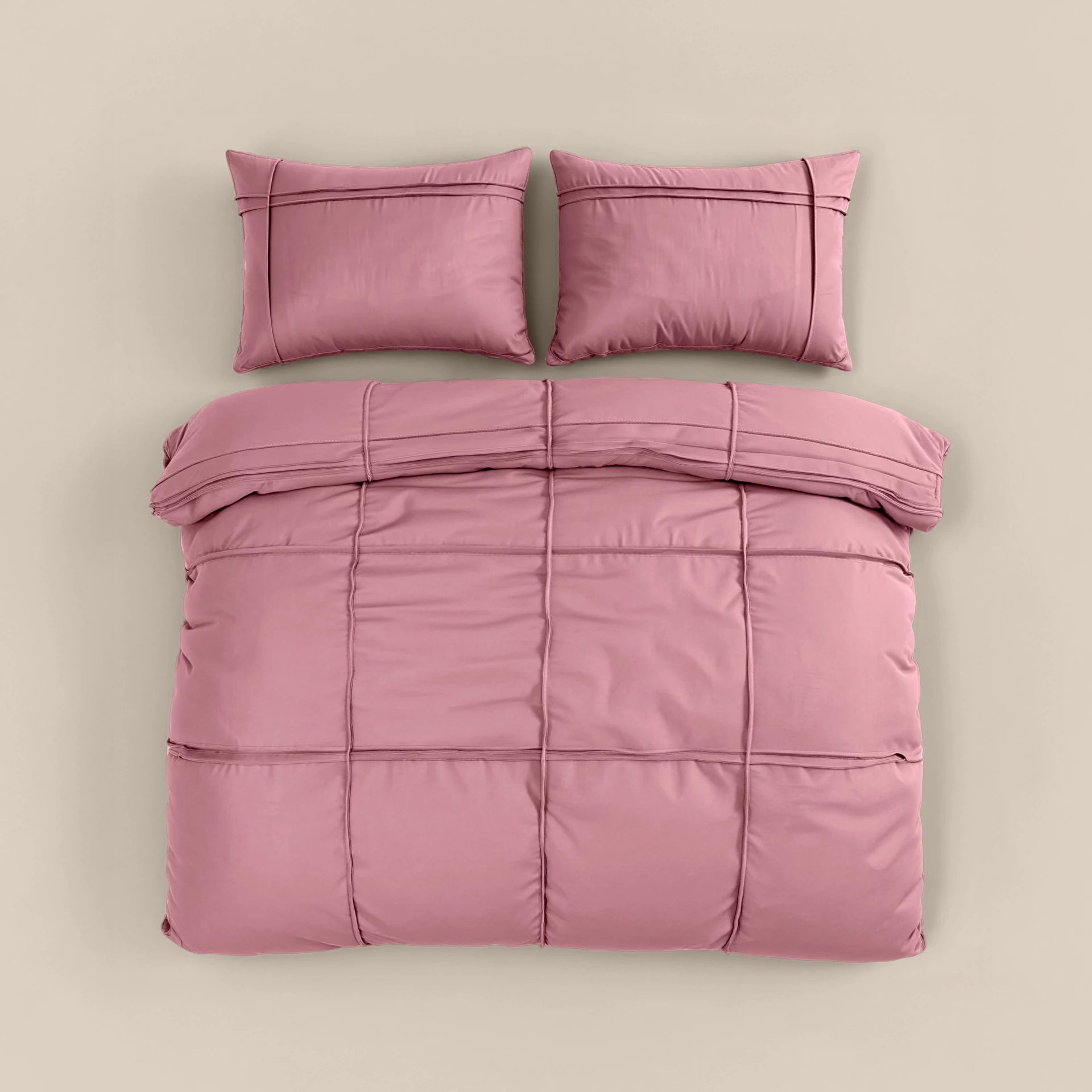 Sleeptime dekbedovertrek Washed Tufted - Oud Roze - Microvezel
