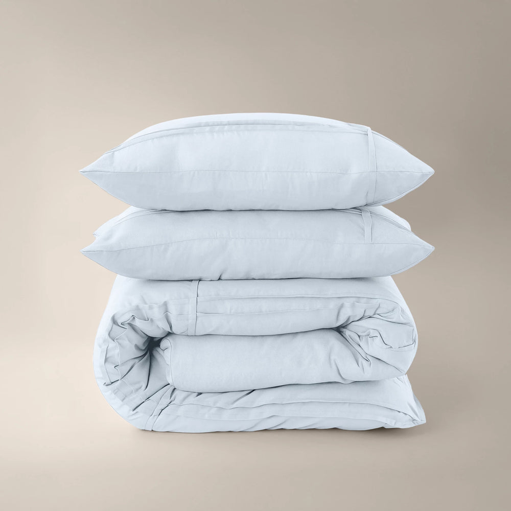 Sleeptime dekbedovertrek Washed Tufted - wit - microvezel