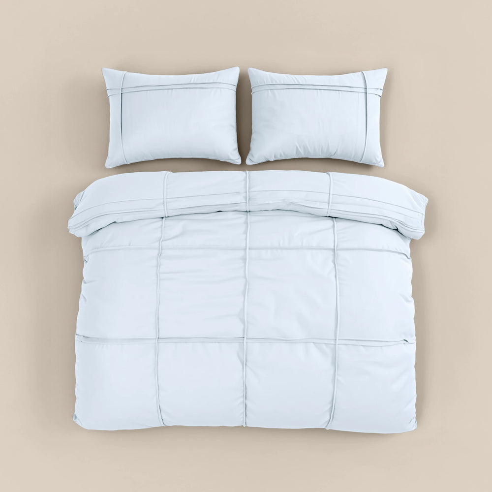 Sleeptime dekbedovertrek Washed Tufted - wit - microvezel