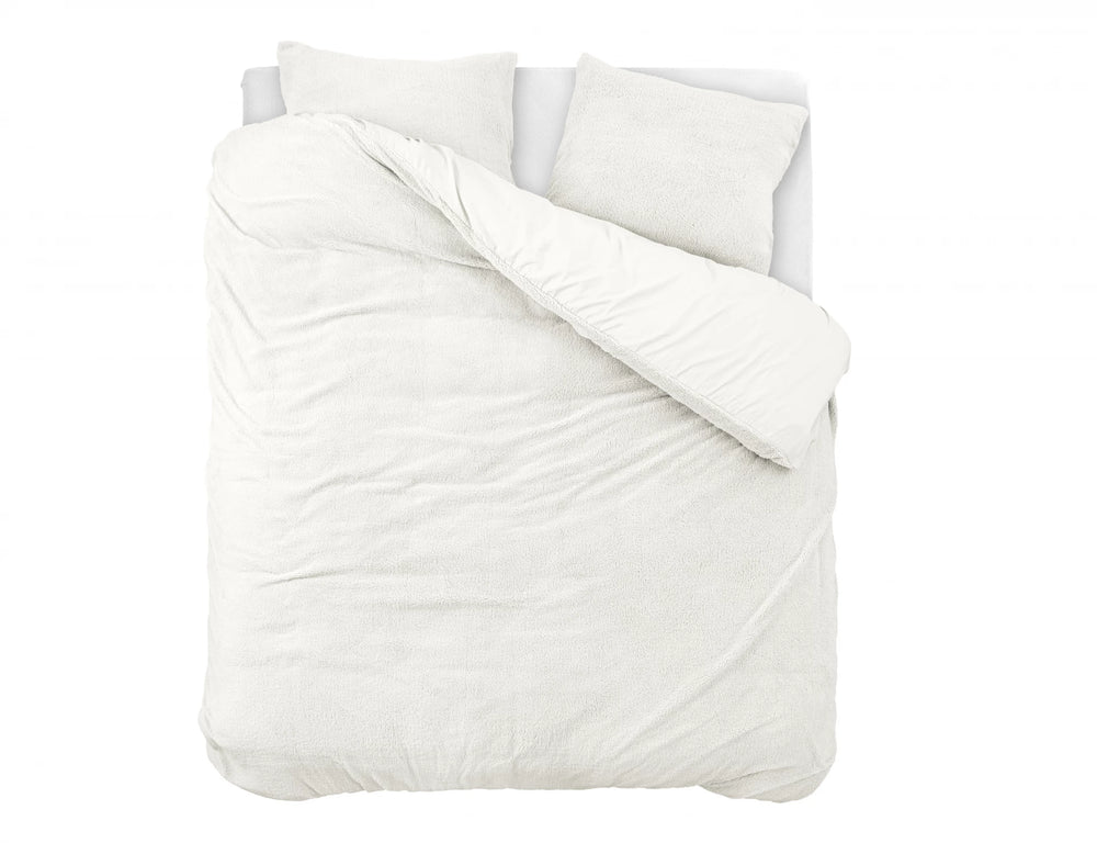 Sleeptime teddy dekbedovertrek onderkant microvezel - wit