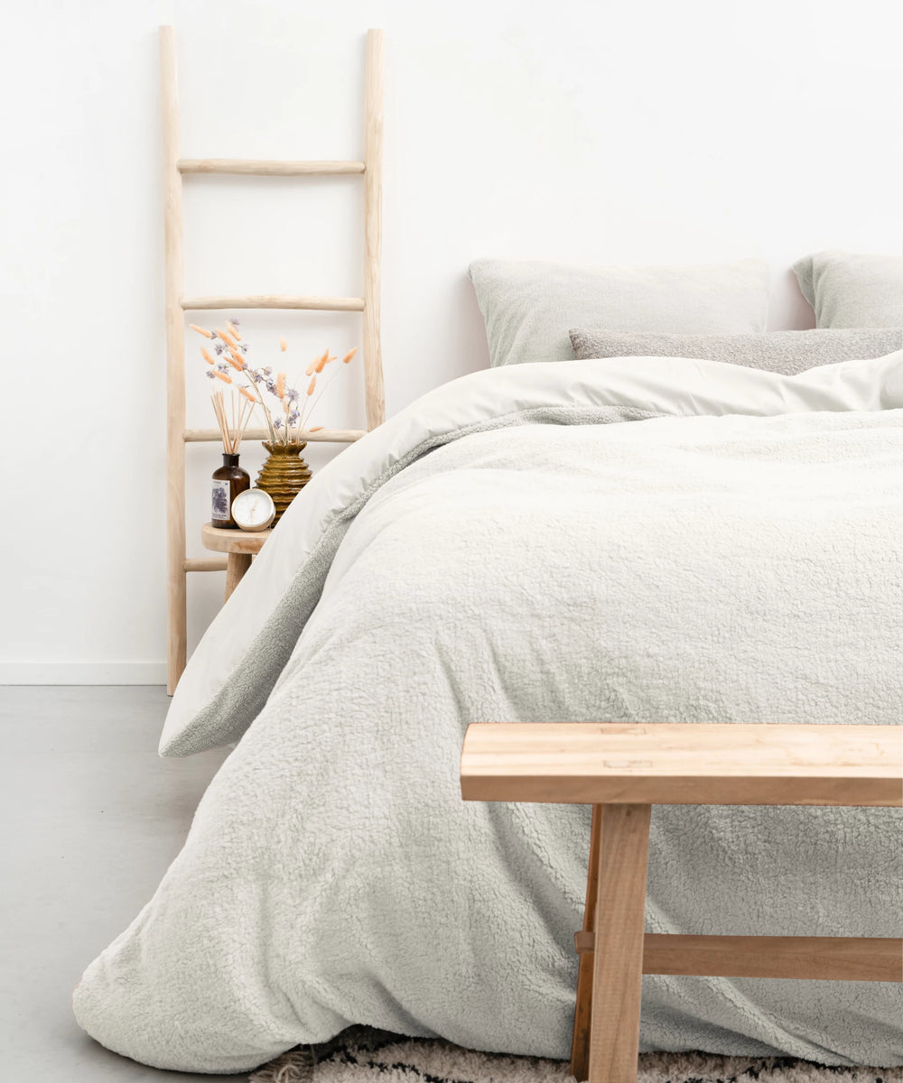 Sleeptime teddy dekbedovertrek onderkant microvezel - wit