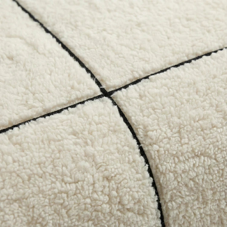 Sleeptime teddy dekbedovertrek onderkant microvezel Trim - beige - detail