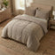 Sleeptime teddy dekbedovertrek onderkant microvezel Trim - donker taupe