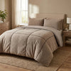 Sleeptime teddy dekbedovertrek onderkant microvezel Trim - taupe - impressie