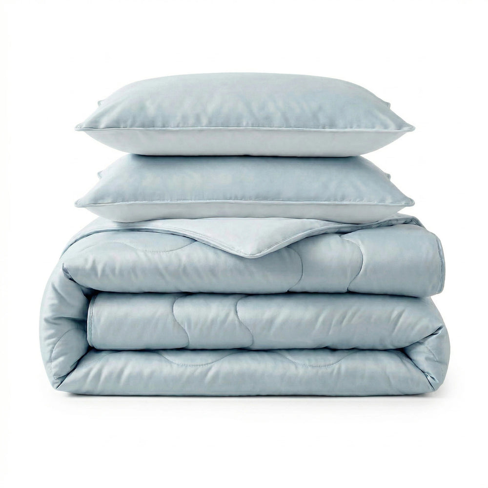 Sleeptime verkoelend Lazy zomerdekbed zonder overtrek Blue Cell incl. kussensloop - Blauw - productfoto