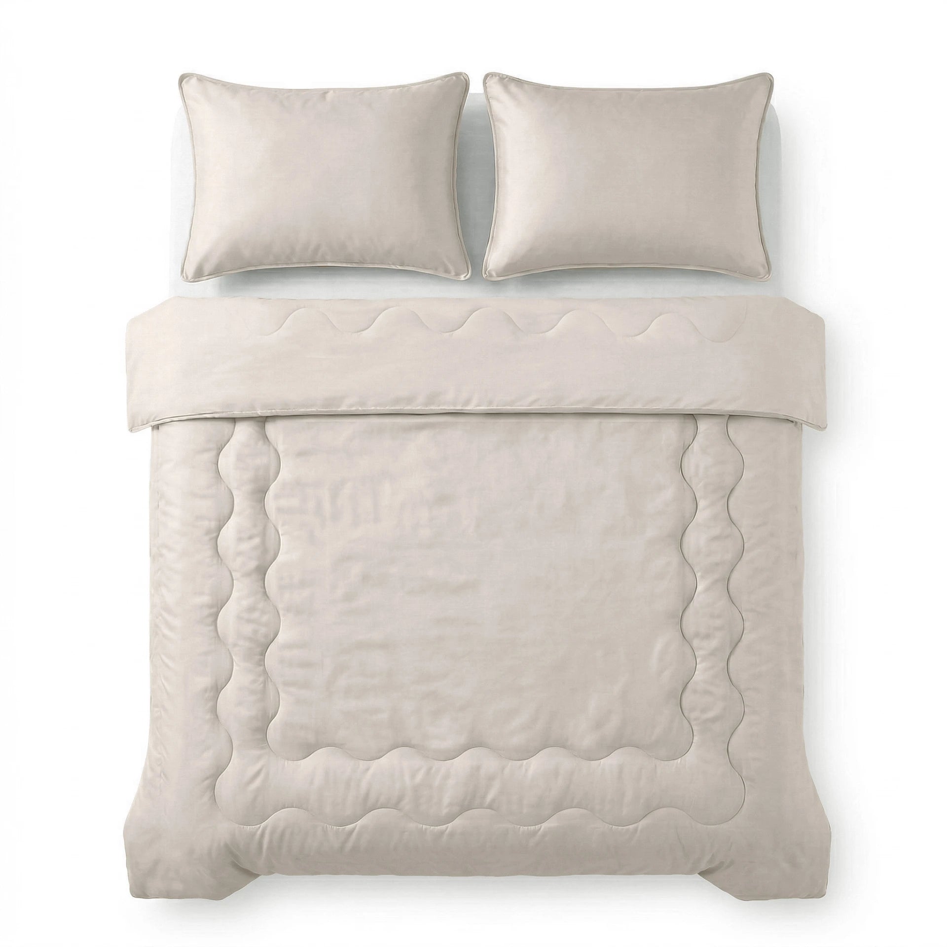 Sleeptime verkoelend Lazy zomerdekbed zonder overtrek Blue Cell incl. kussensloop - Taupe - bovenaanzicht