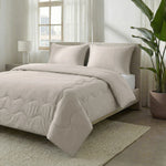 Sleeptime verkoelend Lazy zomerdekbed zonder overtrek Blue Cell incl. kussensloop - Taupe - zijaanzicht