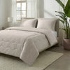 Sleeptime verkoelend Lazy zomerdekbed zonder overtrek Blue Cell incl. kussensloop - Taupe - zijaanzicht