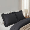 Sleeptime lazy kussenslopen ruffles - Antraciet - Per 2 stuks