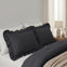 Sleeptime lazy kussenslopen ruffles - Antraciet - Per 2 stuks
