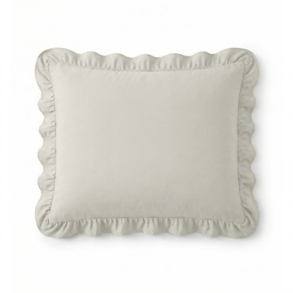 Sleeptime lazy kussenslopen ruffles - Gebroken wit - Per 2 stuks