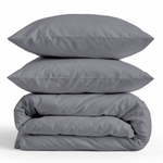 Decoware dekbedovertrek uni - grijs - katoensatijn