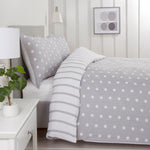 So Soft dekbedovertrek Spots & Stripes - microvezel - grijs