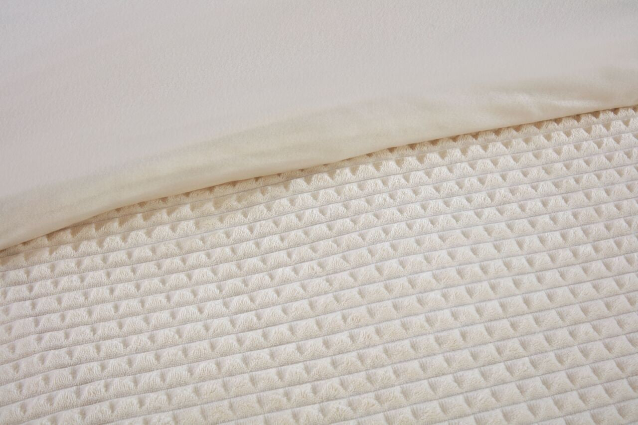So Soft dekbedovertrek Waffle Teddy - Crème