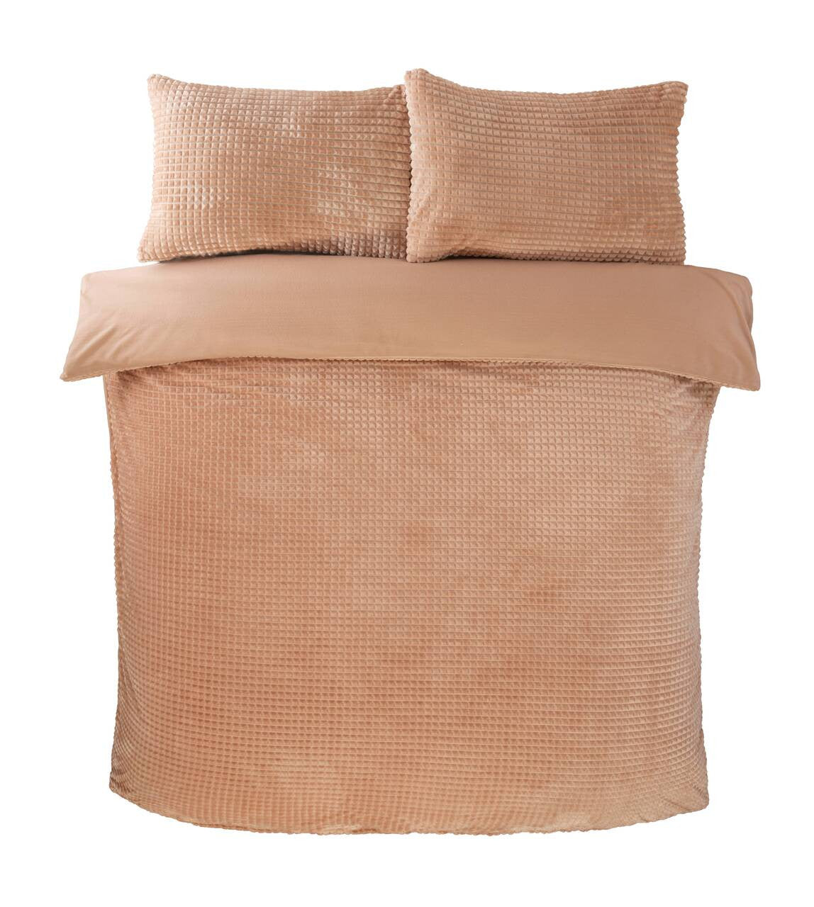 So Soft dekbedovertrek Waffle Teddy - Latte