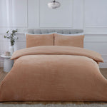 So Soft dekbedovertrek Waffle Teddy - Latte