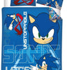 Sonic dekbedovertrek Let's go unstoppable - polykatoen - eenpersoons (140x200 cm + 65x65 cm)