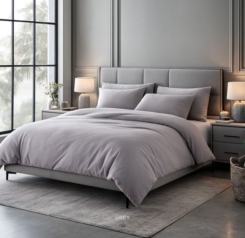 Decoware dekbedovertrek Stone washed - grijs - Katoen