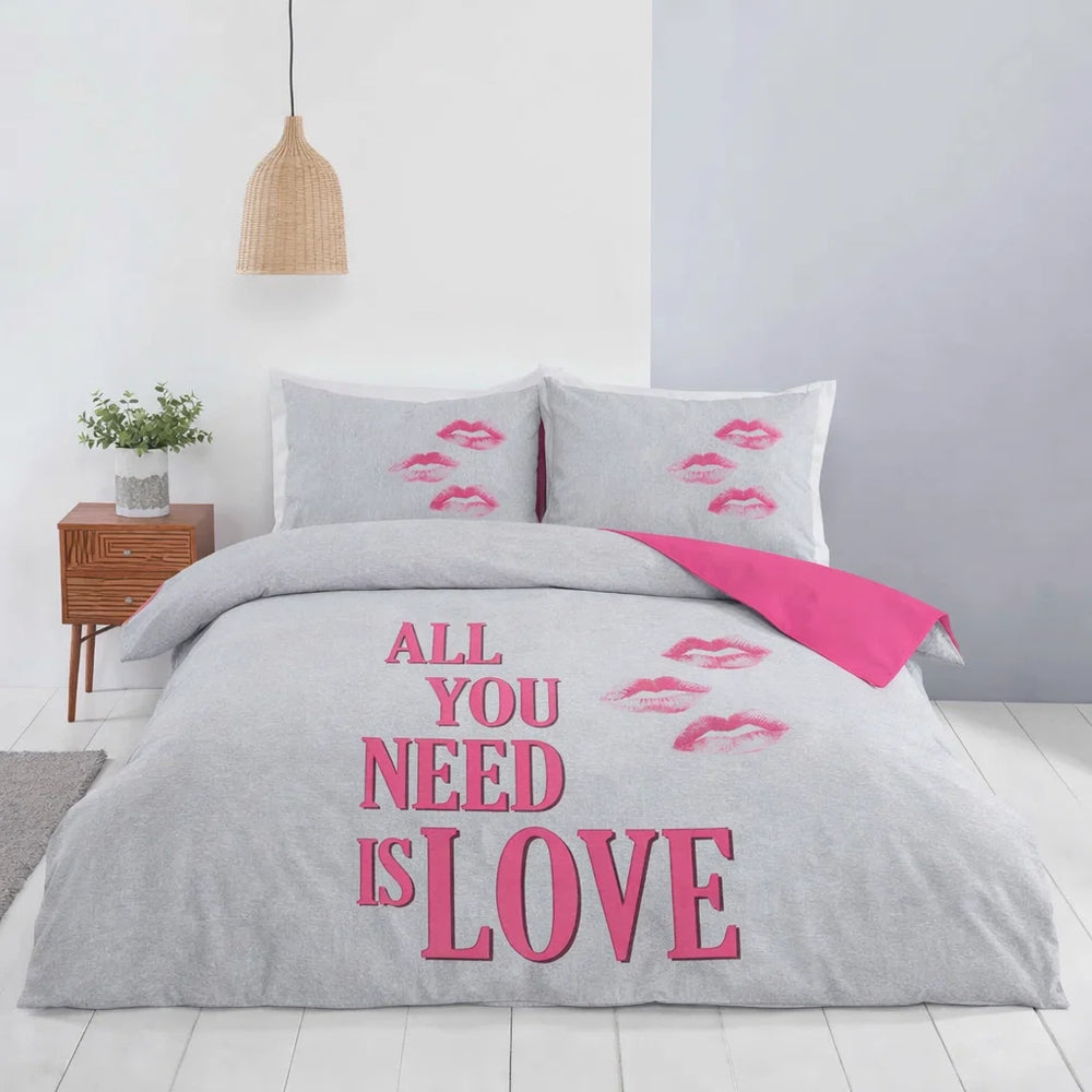 Sweet Home dekbedovertrek All You Need is Love - katoen - 1-persoons (140x200 + 70x80 cm)