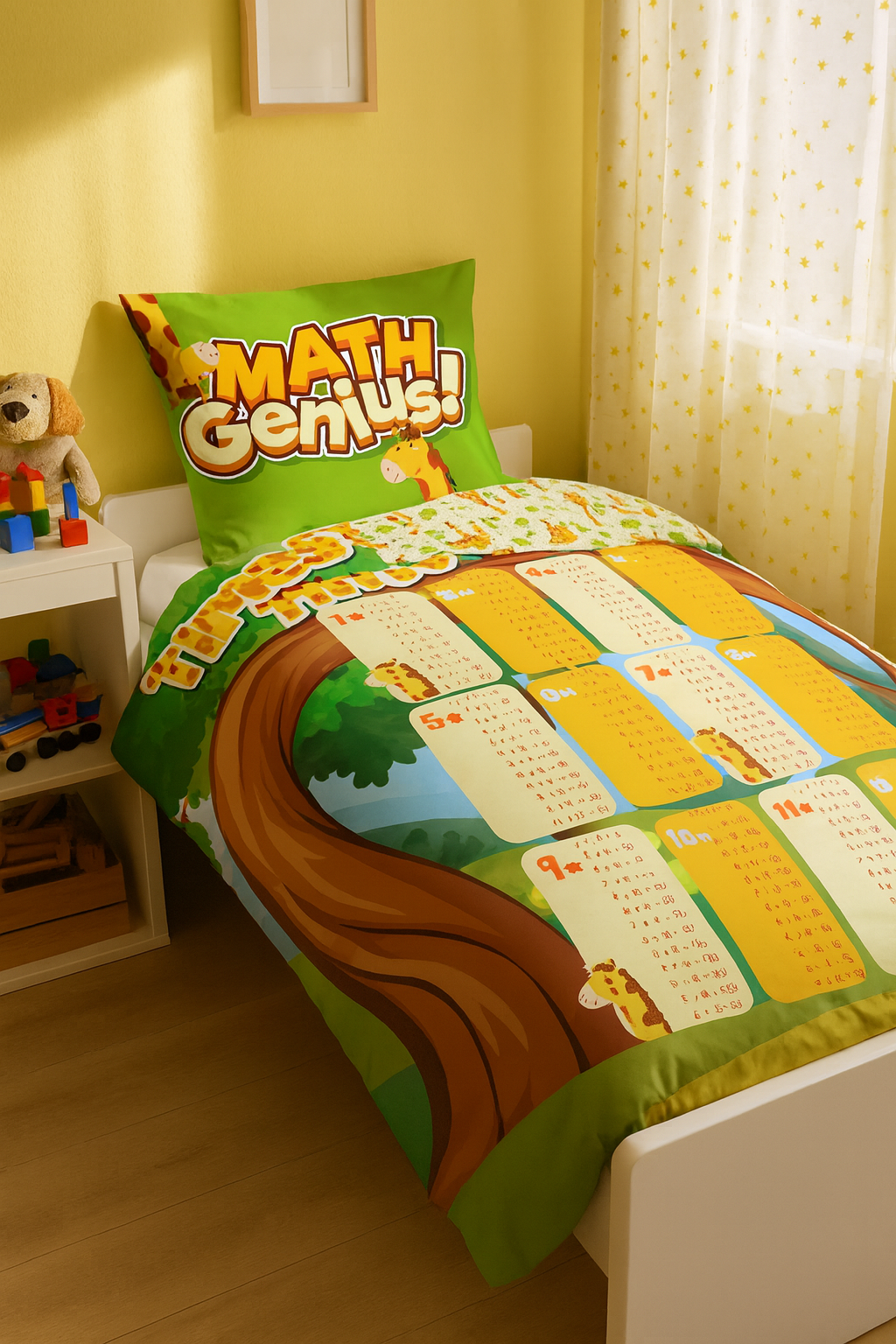 Sweet Home dekbedovertrek Math Genius - katoen - eenpersoons - 140x200 + 70x90 cm