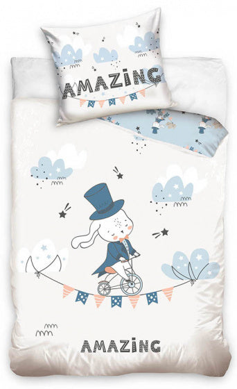 Sweet Home dekbedovertrek Rabbit Junior - katoen - eenpersoons - 140x200 + 70x80 cm