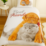 Sweet Home kinderdekbedovertrek Best friends - katoen - eenpersoons (140x200 + 70x90 cm)
