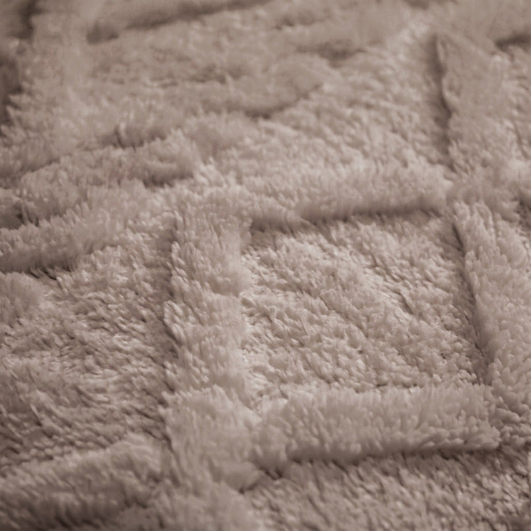 Teddy dekbedovertrek Jaquard - Stone - detail