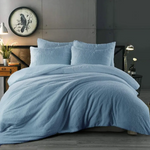 Teddy dekbedovertrek onderkant microvezel - blauw - lits-jumeaux (240x220 + 2st. 60x70 cm)