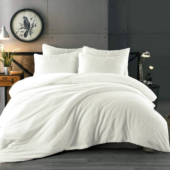 Teddy dekbedovertrek onderkant microvezel - ivoor - lts-jumeaux (240x220 + 2st. 60x70 cm)